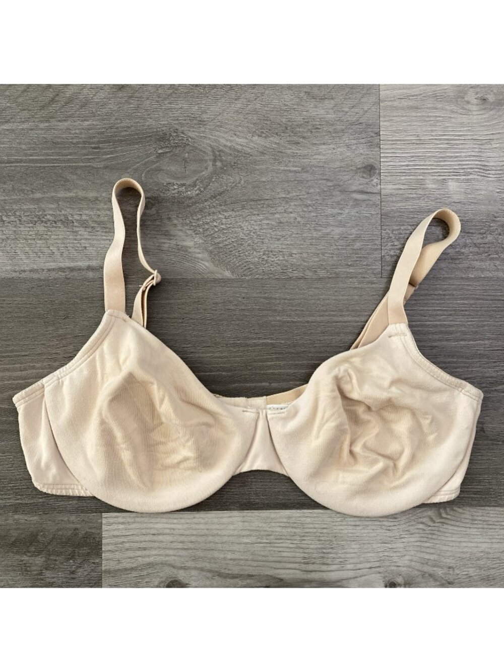 Hanro of Switzerland Underwire 38C Bra Beige Micropolyamide Elastane Tan Stretch